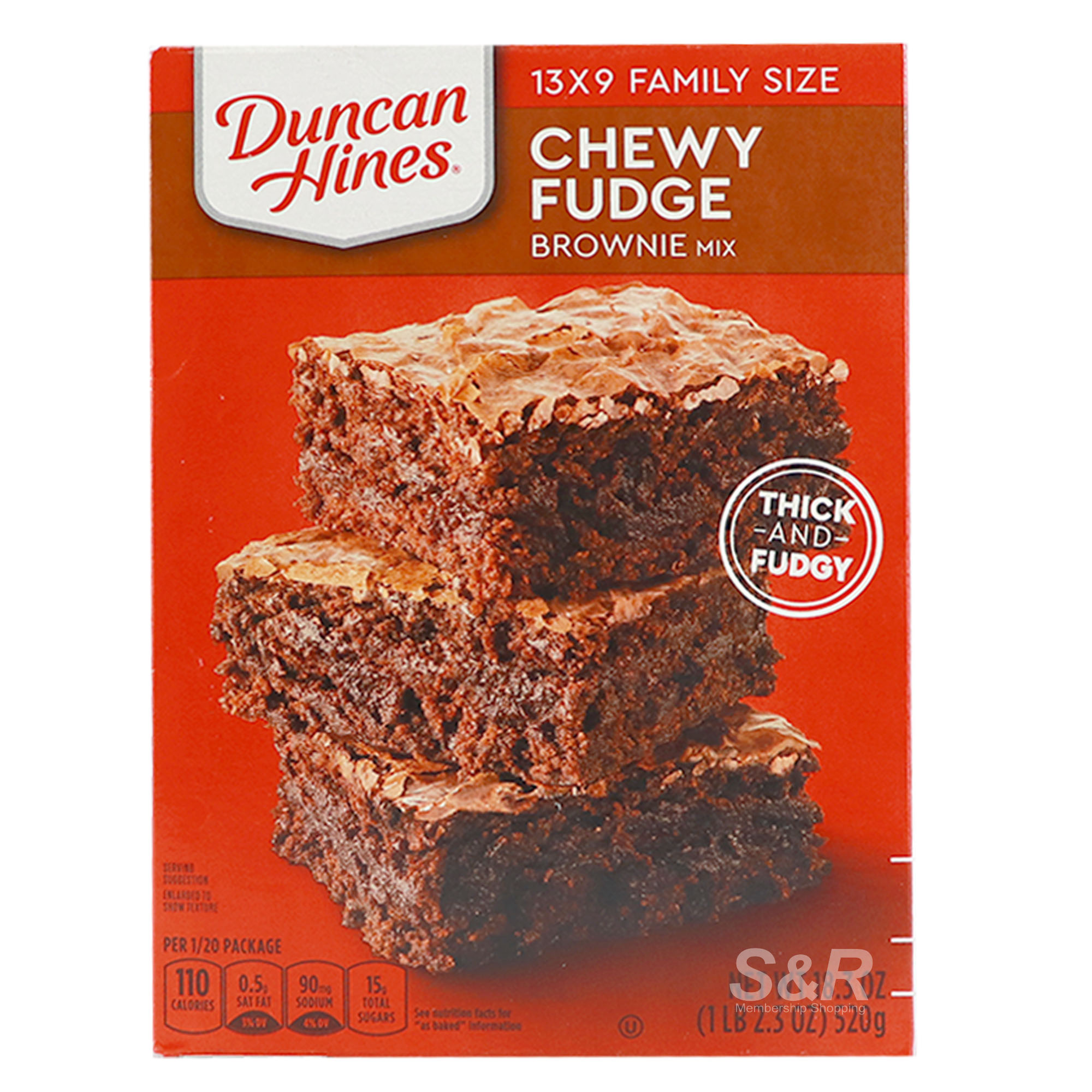 Duncan Hines Chewy Fudge Brownie Mix 520g